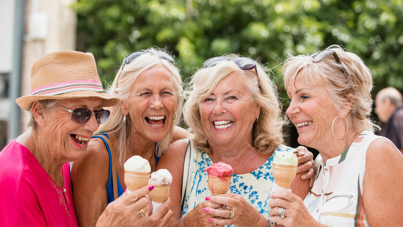 Blog Images (68) 4 seniors getting together to have ice cream