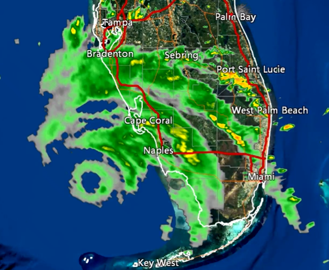 Sample weather map of Florida